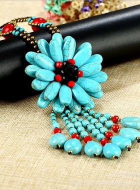 波西米亚手工项链配饰女民族风