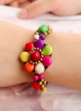 百搭森系饰品编织古风手串