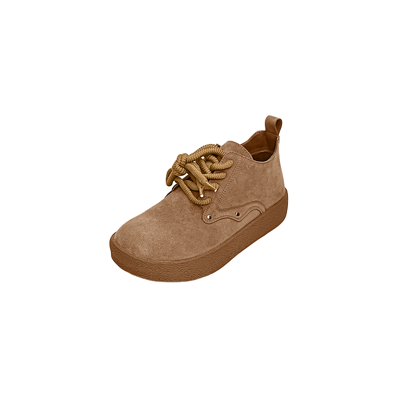 宽胖脚肥大码女鞋41-43码2024冬款真皮纯色百搭款高帮休闲鞋89-1 - 图0