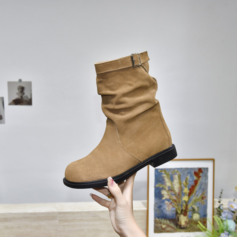 优选大码女鞋41-43宽胖脚肥2024秋冬英伦风低跟中筒骑士靴245-157,淘宝优惠券,粉丝福利购,淘宝优惠卷