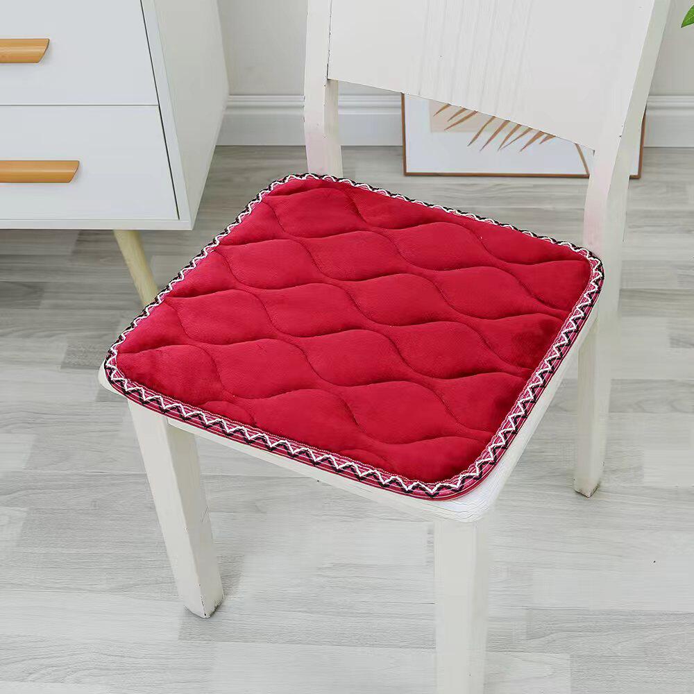 四季通用毛绒坐垫饭店餐厅带绑绳椅子垫可水洗坐垫居家保暖凳子垫,淘宝优惠券,粉丝福利购,淘宝优惠卷