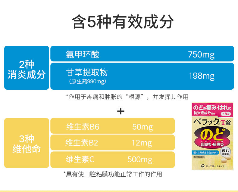 日本直邮第一三共pelack咽喉痛 t锭 kirindo海外国际解热镇痛用药