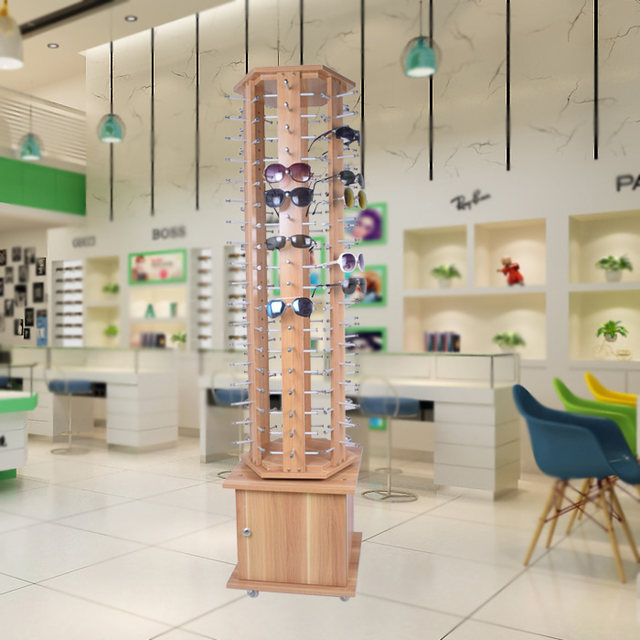 Rotating push-pull sunglasses glasses display stand prop display cabinet