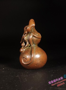 实心手工葫芦小号日式风功夫摆件