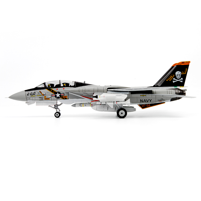 1:72特尔博F14雄猫合金飞机模型 F-14A战斗机VF-84海盗旗中队拼装