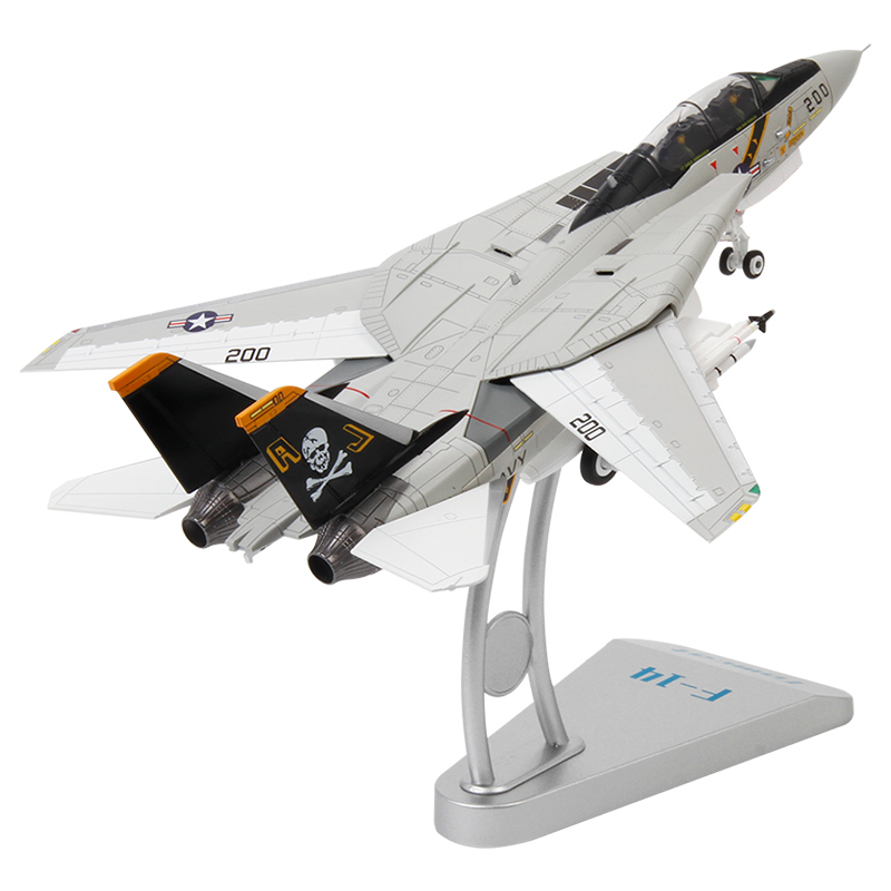 1:72特尔博F14雄猫合金飞机模型 F-14A战斗机VF-84海盗旗中队拼装-图0