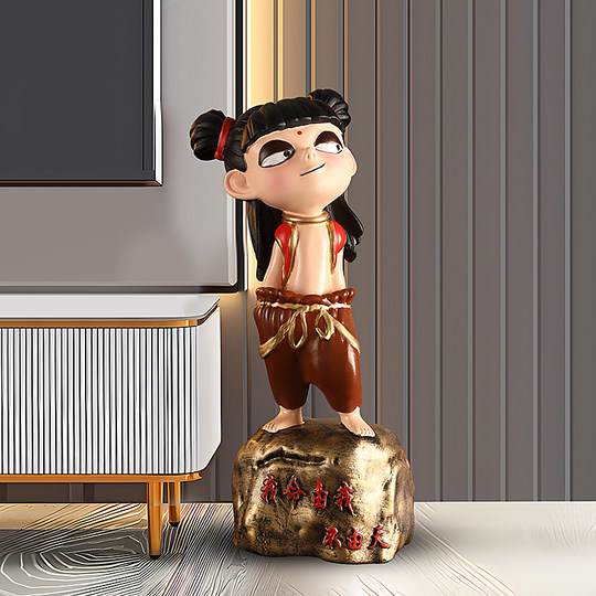 Nezha Demon Boy Comes into the World Figure Living Room Decoration Ornaments