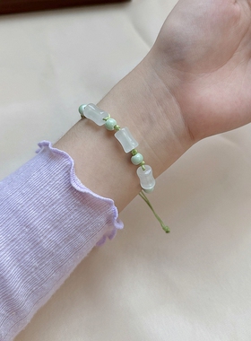 热销考试上岸情侣手链女批发编织手绳节节高升好运连连手饰男饰品