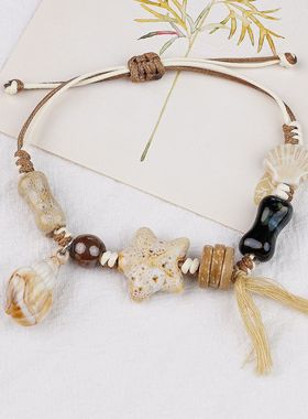 景德镇国潮古风陶瓷手链新中式时尚百搭手串高级感个性手饰