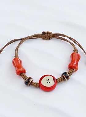 景德镇手链串珠爆款苹果高级感女士精致小饰品摆摊创意首饰