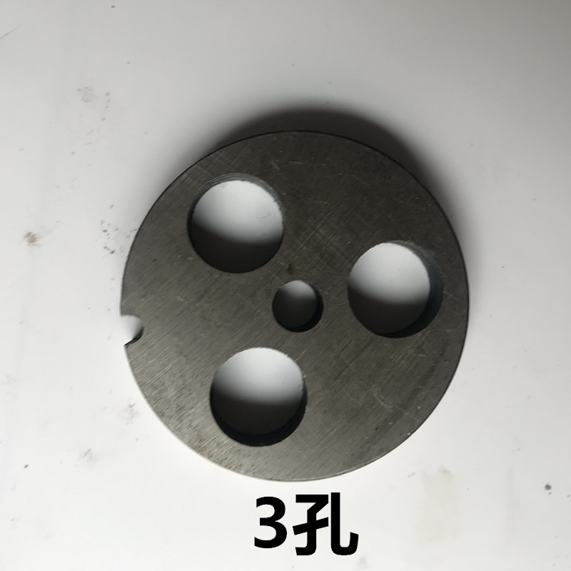 12型电动绞肉机刀片配件通用不锈钢孔板篦子出料板圆刀家用-图1