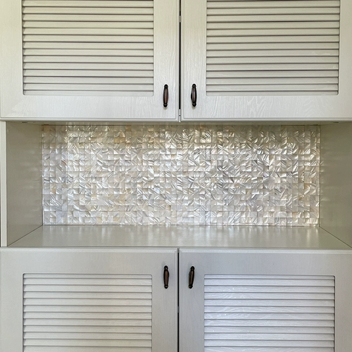 Shell Mosaic Self -Ads Television фоновая настенная крыльца