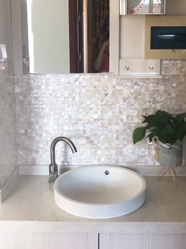 Супер белая натуральная раковина мозаичная плит