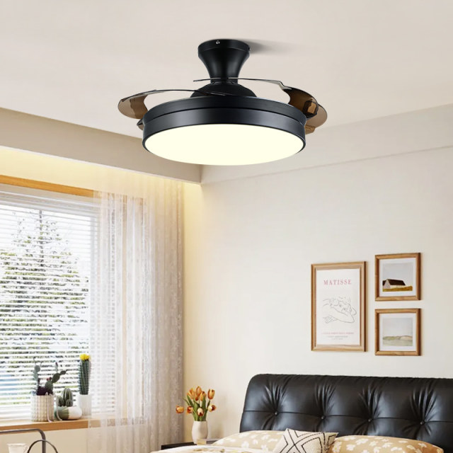 Nordic restaurant ceiling fan light full spectrum eye protection fan light