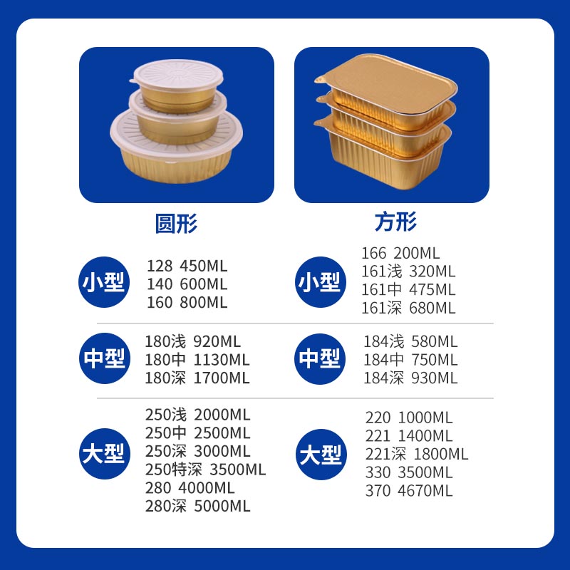 金色锡纸盒烧烤专用铝箔餐盒烤鱼可加热一次性外卖打包盒密封保温