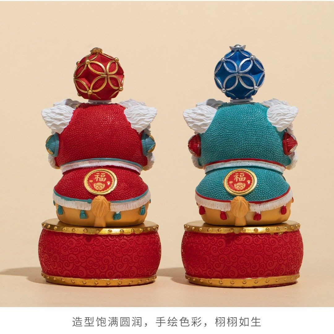 创意佛山醒狮狮子摆件高级感小众桌面茶桌茶宠装饰工艺品生日礼物,淘宝优惠券,粉丝福利购,淘宝优惠卷