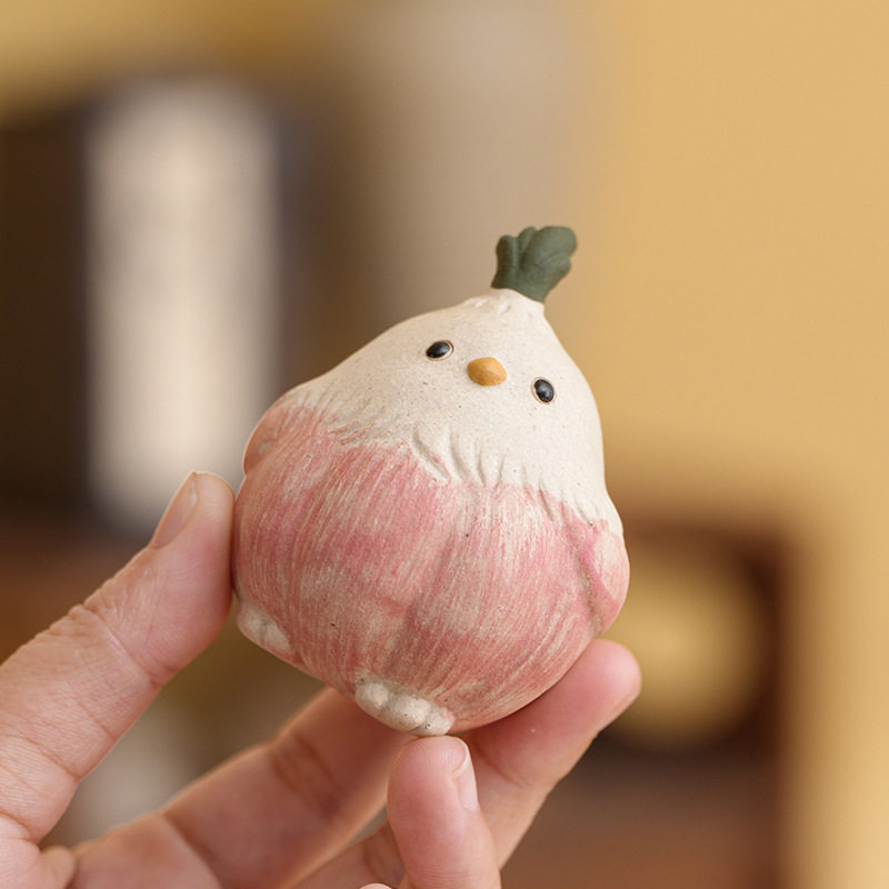 【武汉文创】紫砂茶宠蒜鸟摆件创意手工雕塑小鸡茶具茶道配件陶瓷,淘宝优惠券,粉丝福利购,淘宝优惠卷