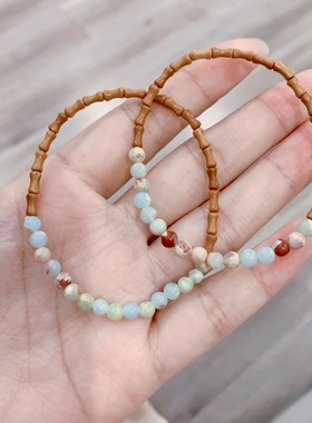 星月菩提手串文玩寿山石佛珠炭烧