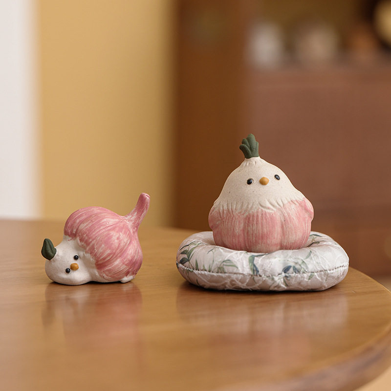 【武汉文创】紫砂茶宠蒜鸟摆件创意手工雕塑小鸡茶具茶道配件陶瓷,淘宝优惠券,粉丝福利购,淘宝优惠卷