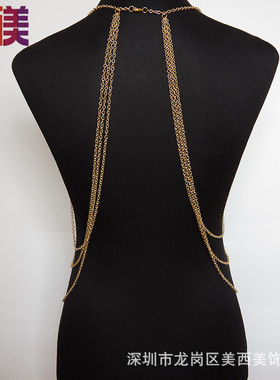跨境饰品胸链欧美外贸饰品比基尼流苏身体链项链 body chain