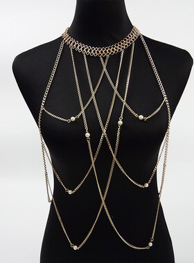 跨境饰品 双肩斗篷披风身体链body chains 速卖通ebay专供胸链