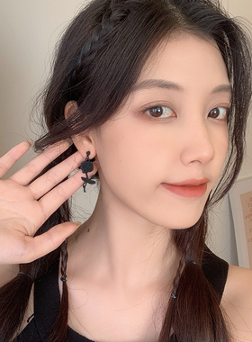 玫瑰花朵耳环蚊香盘无耳洞耳夹