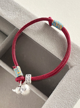 999足银葫芦手绳手链女简约手工编织新中式国风设计复古手绳B3280