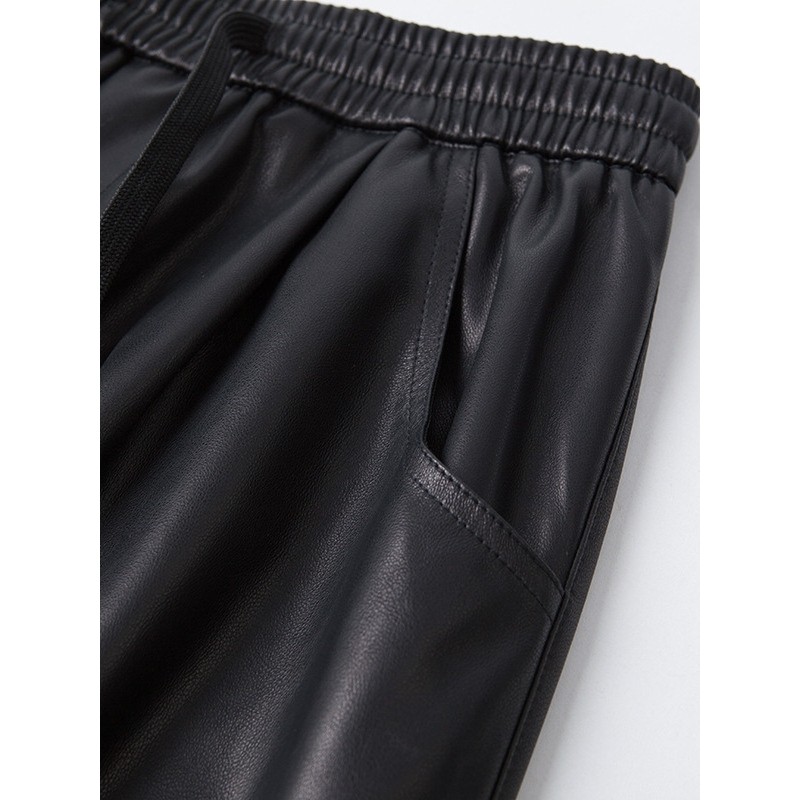 秋冬镰刀裤绵羊皮阔腿皮裤女高腰显瘦垂顺显高时尚休闲裤高级感气,淘宝优惠券,粉丝福利购,淘宝优惠卷