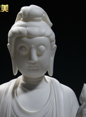 观世音菩萨像工艺品摆件德化陶瓷