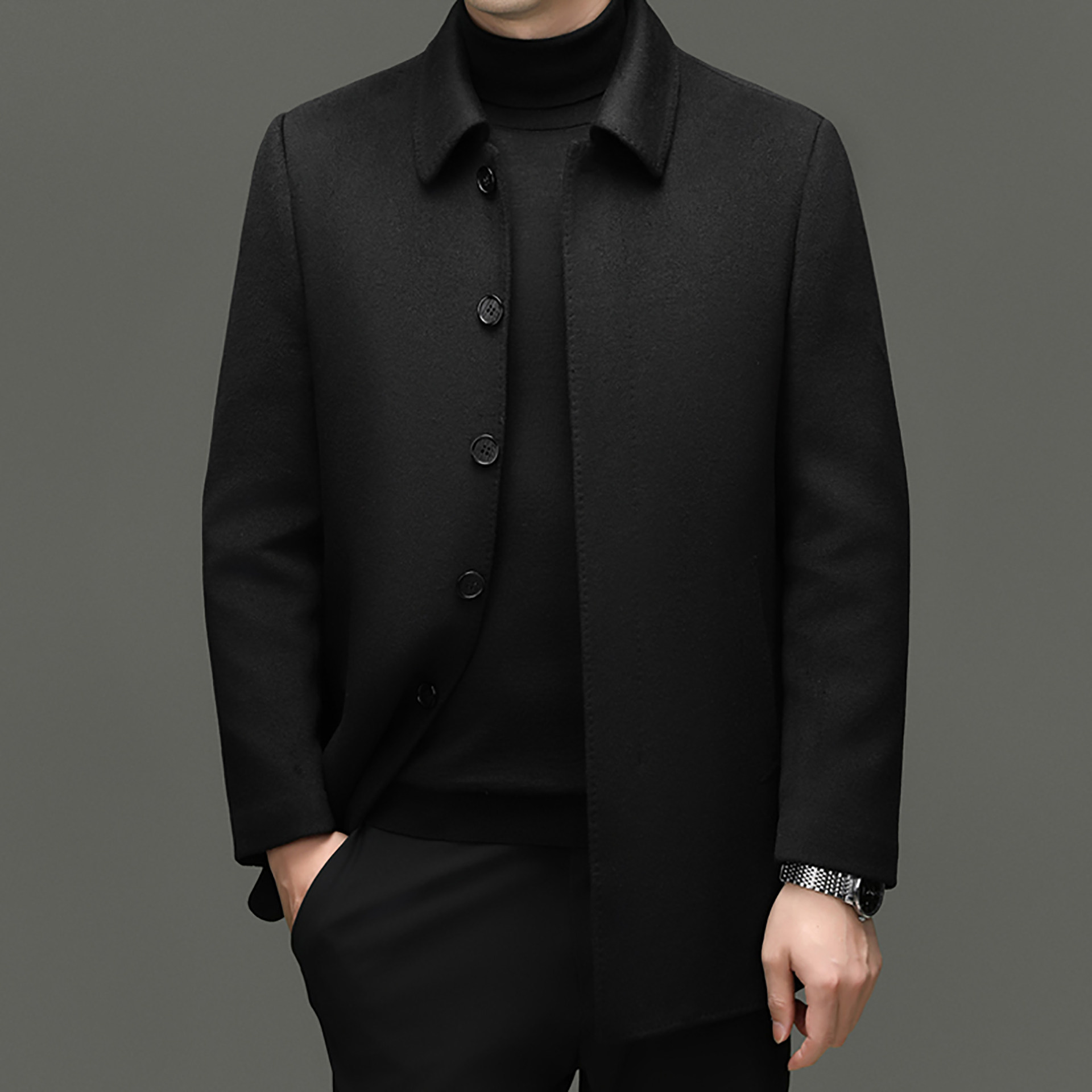 加肥加大码毛呢大衣男高端双面呢羊绒外套羽绒内胆可拆卸呢子风衣,淘宝优惠券,粉丝福利购,淘宝优惠卷