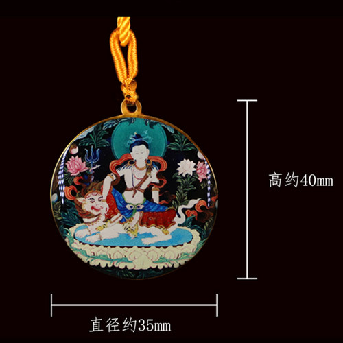 殊华阁狮吼观音像章佛牌佛像吊坠　正品台产护身项链吊坠挂件 - 图3