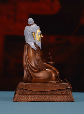 纯铜唐东杰布佛像尼泊尔工艺家用