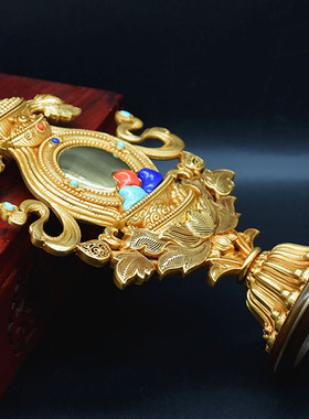 新品佛堂摆件慧宝纯铜组合八瑞物