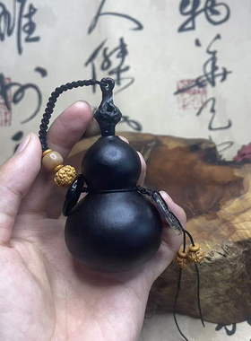 养剑葫芦纯手工定制枣木剑做旧葫芦开口手把件文玩配饰车内挂件