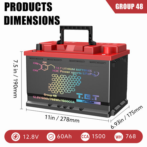 汽车启停电瓶AGM锂电池H5 H6智能蓝牙EFB蓄电池 H7 H8 带应急启动 - 图0