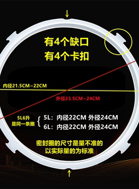 美的电压力锅密封圈CS5030垫胶圈