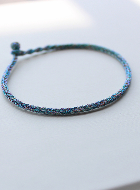 彩金手工编织手绳手链