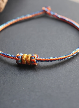 结福记原创2026马新款吉祥富贵绳全手工编制手绳红色手链男女礼物