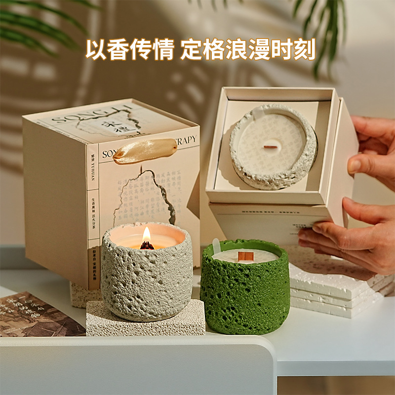 露水青苔室内家用卧室清新香薰蜡烛小众高级氛围感创意伴手礼盒-图1