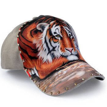 ຜູ້ຊາຍ Rock ນັກຮ້ອງ baseball cap tiger ພິມຫມວກສ່ວນບຸກຄົນຄົນອັບເດດ: peaked ຫມວກແມ່ຍິງປ້ອງກັນແດດ hip-hop hat