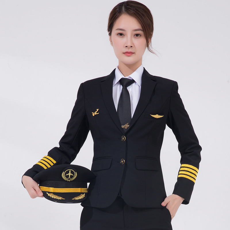 航空制服西装外套女飞行员机长制服女空乘服装酒店前台售楼职业装 - 图2