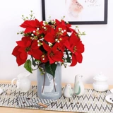 Рождественский цветок Yipin Red Simulation Цветочный шелковый цветочный цветочный фальшивый цветы рождественские красные красные цветочные бутылочные украшения украшения мебель мебель