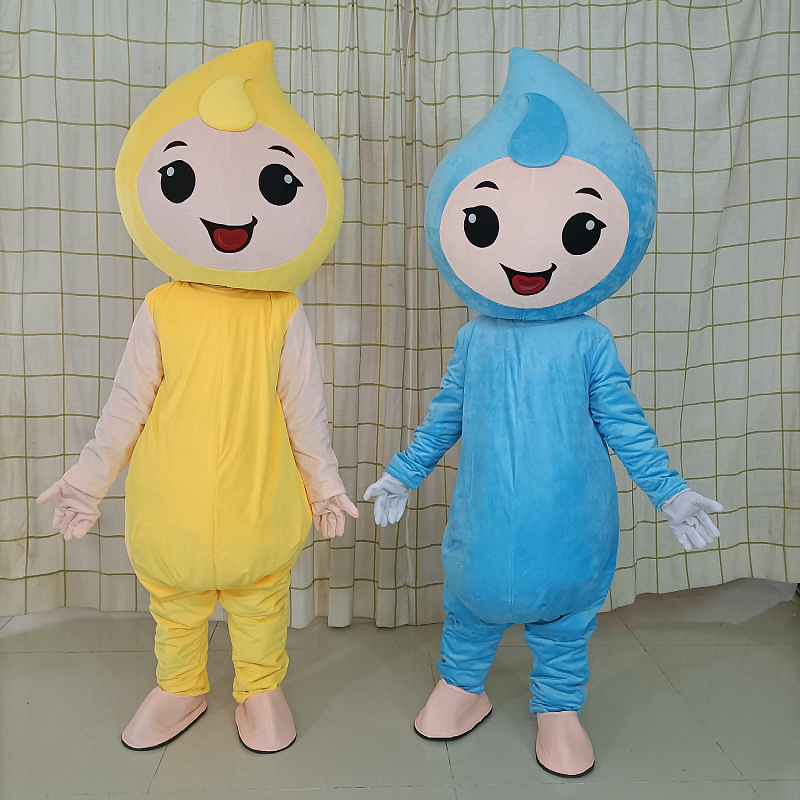 水滴卡通人偶服人穿玩偶世界水日节约用水主题公仔吉祥物表演服装-图0