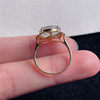 New product in September: Hongyu Jadeite 18k gold inlaid ice seed glowing green safety buckle exquisite ring A940908