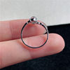 New product in September Hongyu Jadeite 18k gold inlaid ice seed shiny white ice egg surface exquisite ring A940905