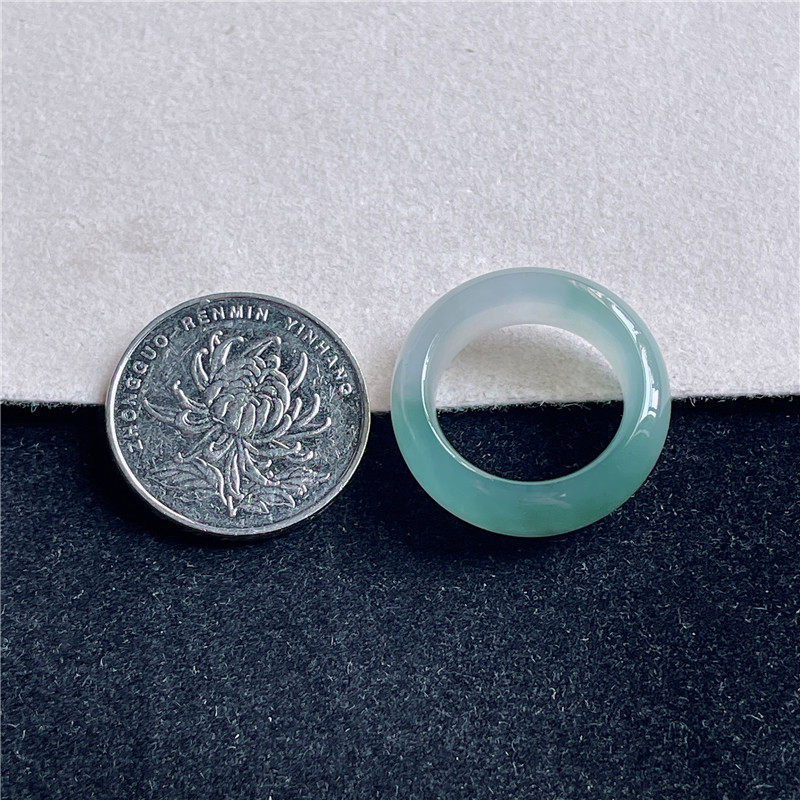 New product in September Hongyu Jadeite Ice Waxy Seed Underwater Exquisite Finger Ring Authentic A Product Q90911