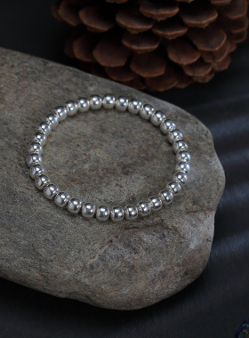 足银999实心老型极限弧手链