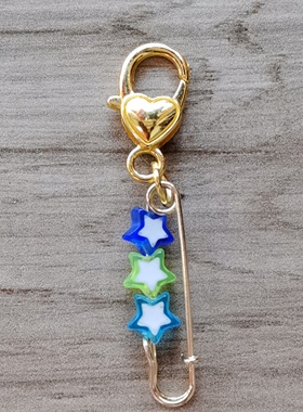 新款别针星星diy手机配件钥匙扣玩偶挂件材料服饰配饰扣针