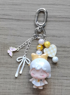 萌大拿萌粒手机链油画星星洋娃娃与小熊跳舞系列包挂挂件手作diy