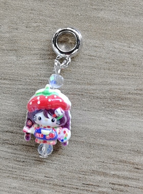 新款卡通合金可爱图案配件搭配包包挂件钥匙扣萌粒手机链